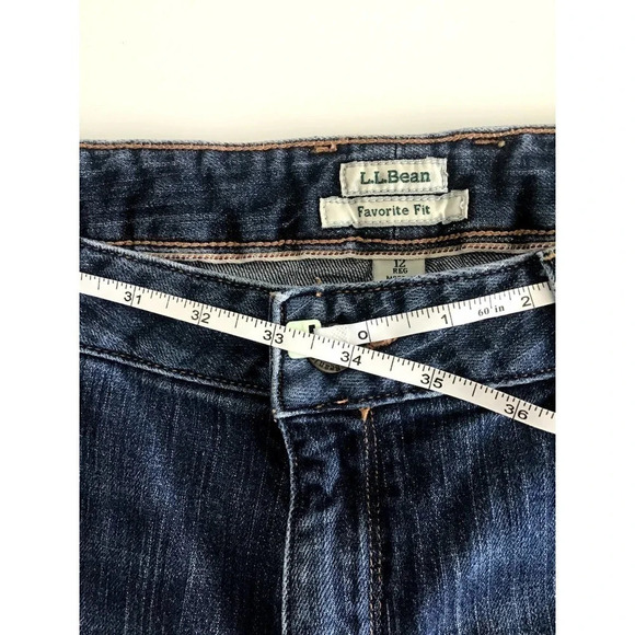 L.L.Bean Womens 12Reg Favorite Fit Denim Blue Jeans - Picture 5 of 10